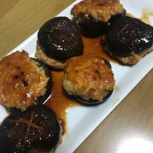 肉厚ジューシー☆椎茸肉詰め焼き☆